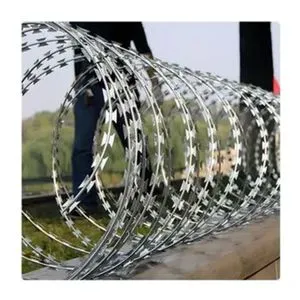 Bangjun Corrosion-Proof Razor Wire Coil High-Security Galvanized Barrier for Residential Industrial Fencing