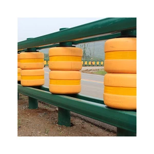 ISO Standard Roadway Traffic Safe Rolling Type Safety EVA Traffic Barrier Safety Roller Crash Barrier for Highway Guardrail
