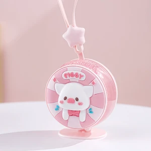 Creative Cartoon Lifebuoy Bladeless Portable Neck Fan Bag Charm Toy Accessory Handheld Turbo Fan USB Rechargeable Cooling Fan