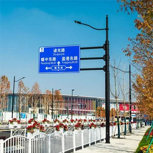 Chinese Factory Customized Pedestrian Traffic Lights T-shape Led Light Pole for Outdoor