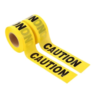 Caution Warning Tape 2 In Width Yellow Polyethylene Hazard Safety Tape