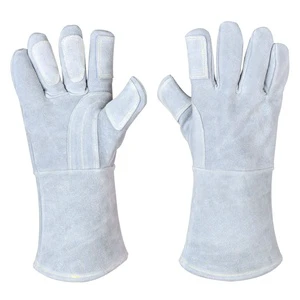 All-cowhide Welding Gloves, Anti-scald Welding Gloves, Wear-resistant and High-temperature Resistant Welder Gloves