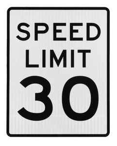 Custom Aluminum Highway Slow Speed Limit Traffic Sign 18x12 Inches First Grade Reflective UV Printed Audible Alert Easy Mount