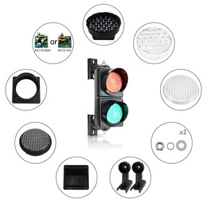 Professional Manufacturer's 100mm 4 Inch Red Green LED Traffic Signal Light for Garages High Visibility Spot Traffic Warning