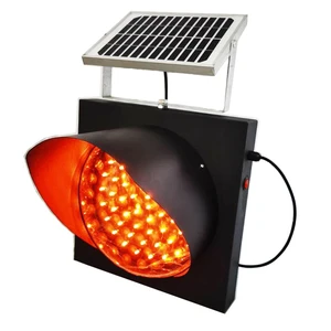 Optional Diameter 400mm/200mm/300mm PC Material Solar & Mains Powered LED Traffic Lights for Traffic Command Sign