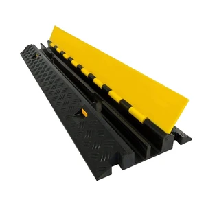 Factory Cheap Waterproof 2 Channel PVC Jacket Cover Wire Hose Ramps Speed Bump Safety Hump Rubber Cable Protector