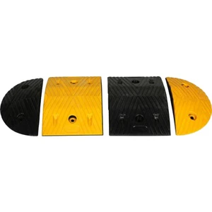 Durable Reflective Rubber Speed Hump, Road Safety Products Rubber Speed Bump, High Strength Rubber Speed Bump