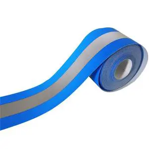 100% Cotton Flame-retardant Reflective Fabric Blue Reflective Safety Fabric for Outdoor Work Clothes Reflective Fabric Tape