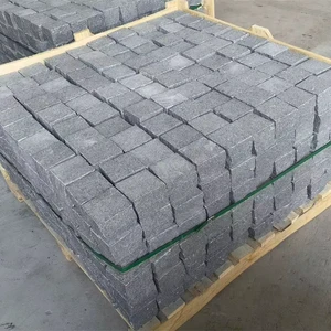 Natural Dark Grey Flamed Modern Granite G654 Durable Outdoor Floor Paving Stone Tiles Cobble Curbstone