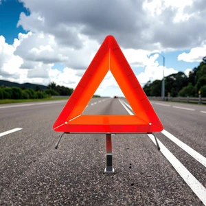 ROADSAFE Safety Triangle and Safety Vest Kit Reflective Emergency Warning Triangle for Car