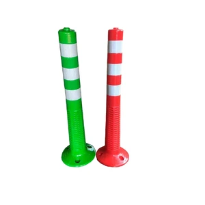 Green Color 75cm Flexible PU Warning Delineator Post Roadway Product