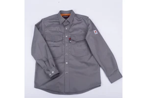 Cotton Long Sleeve Work Shirt Flame Resistance & Water Proof Functional Against Arc Flash & Flash Fire FR-Tech Safety Clothing