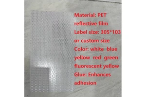 Customized Self-adhesive PET Hexagonal Waterproof High-brightness Reflective Film Yellow High Solvent Resistant for Printing