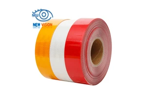 PVC Road Traffic Waterproof Safety Yellow and Black High Visibility Waterproof Vinyl Sheeting Conspicuity Reflective Tape