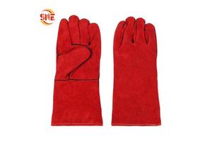SNELL W2406 Extra-Thick Leather Gloves Durable Welding Safety Gloves Heat-Insulating Wear-Resistant Features Extended Length