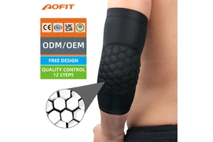 Sports Compression Elbow Joint Sleeve Honeycomb Anti-Collision Armguard for Basketball Mountaineering Riding Outdoor Elbow Pads