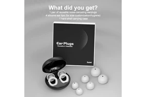Noise Reduction Earplugs for Hearing Protection Ideal for Sleep Work Study 4 Sizes, Perfect Fit 28dB Silicone Noise Cancelling
