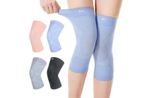 KS-2300# Compression Thin Knitted Knee Sleeve Anti-slip 3D Design Knee Brace Soft Breathable Knee protection