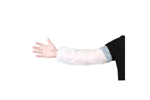 Polythene Over Sleeves with Elastic Cuffs Disposable Arm Sleeve Protectors White