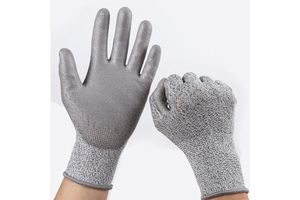 Cut Resistant Gloves PU Coated Cut Resistance Sandy Nitrile PPE Safety Working Gloves Hand Protection