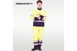 Latest Design High Visibility Workwear Safety Clothes Worksuit Fireproof Pants Jacket Work Suits for Men