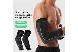 Knitted Lengthened Elastic Elbow Support Four-way Stretch Breathable Multi-Sport Sports Sleeve Tennis Men's Women's Wrist Guard
