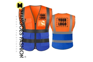 Mangoes Fashion Workwear Safety Vest Wholesale Hi Viz Adult Reflective ANSI Class 1 LED Flash OEM/ODM Customized Road Work