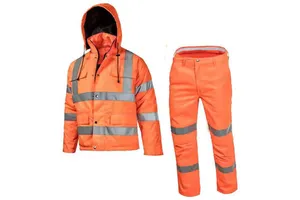 Safety High Visibility Men's Industrial Workwear Coverall Breathable Cotton Anti-shrink Anti-Wrinkle Customizable Uniform OEM