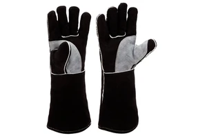 Black Welding Gloves Leather Industrial Hands Safety Product for Men Welder Work Glove Mechanic Anti Heat Best Quality Gloves