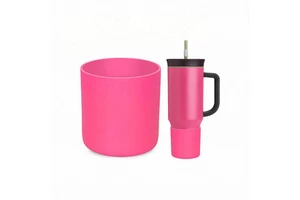 Silicone Higher Anti-Slip Protective Sleeve Bottom Bumper Protector for Owalaa Triple Layer Insulated Travel Tumbler