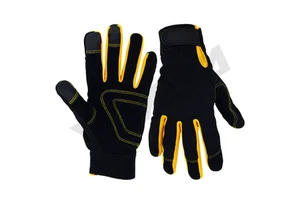 Custom Heat Resistant Industrial Waterproof Leather Safety Work Welding Hand Glove Full-finger Impact Reducing Anti-Slip Gloves