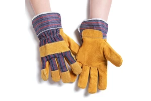 Sunland Wholesale Working Gloves Leather Safety Gloves Cow Split Leather Welding Gloves For Industrial