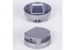140*55mm Rounded Aluminum Embedded Solar Road Stud Traffic Beacon Cat Eye Road Marker IP68 Waterproof Multi-color LED 6pcs 0.5W