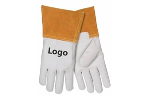 12" Customized Logo Leather Tig Mig Welding Gloves Cowhide Leather Welder Glove for Men and Women
