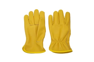 Leather Working Gloves Protective and Waterproof for Driving and Welding Factory Fleece Lined Gloves Coated Gloves