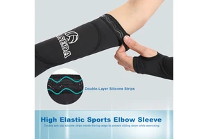 Volleyball Basketball Tennis Training Elbow Sleeves Sponge Shock Absorb Compression Breathable Protective Guards