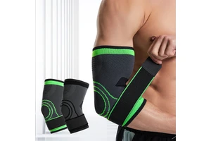 KS-4036#Hot Selling High Elastic Knitted Elbow Brace Sleeve with Straps