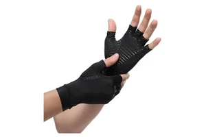 Customized Antimicrobial Compression Computer Typing Hands Support Half Finger Pressure Guante De Artritis Hand Gloves