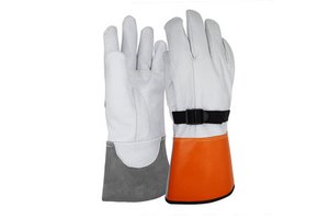 Class 0 Goatskin Leather Protective Lineman Electrical Work Hand Gloves Safety For Use With Rubber Insulated Gloves Utility Work