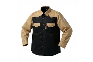 DA NFPA2112 Compliant Fire Resistant Level D Protection Cotton Welding Work Shirts Regular Fit 150-300C Heat Resistance Welded