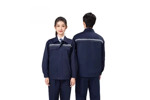 Men's Women's High Visibility Reflective Striped Anti-Static Breathable CE Certified Cotton Workwear Safety Protective Clothing