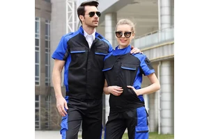 Hi Vis Waterproof Car Wash Uniform Cotton Breathable Durable Unisex Garage Worker Safety Coverall Workwear
