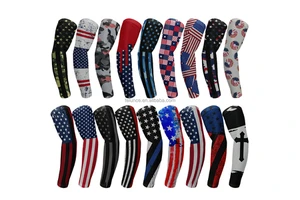 Sublimated Custom Design Wholesale Football Arm Sleeve Youth Protective Arm Sleeves Compression Sports Arm Sleeve