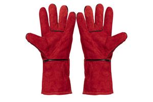 SONICE High Quality TIG Welding Gloves RED SANDY 33CM Heavy Duty Cowhide Leather Anti-Heat & Anti-Cut Long Cowhide Palm Design