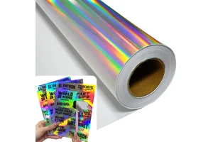 Hot Sale Permanent PVC Self-Adhesive Laser Stickers Holographic Vinyl Glossy Hologram Vinyl Roll For Cutting Plotter