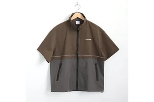 Color-matched Patchwork Quick Dry Performance Workwear Summer Short Sleeve Golf Shirts Loose Outdoor With Zipper Men's Jacket