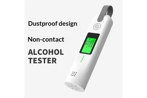 Alcohol Tester Breath Type Traffic Alcohol Meter High Accuracy 0.01% BAC Customizable Driving Detector