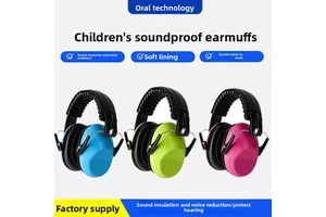 Soundproof Hearing Protection PPE Silicone ABS Adjustable Headband Earmuffs Noise Cancelling CE Certified 26dB for Children