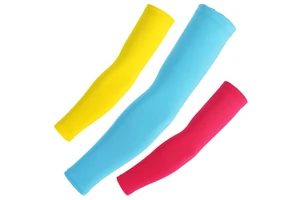 Wholesale Unisex Gym Running Protective Compression Basketball Volleyball Football Sport UV Sun Cycling Ice Silk Cool Arm Sleeve