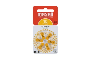 Maxell PR536 Zinc Air Digital 2-Channel Hearing Aid Battery 10 Pack 1.45V Eco-Friendly Noise Cancelling 3-5 Year Shelf Life